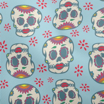 Retro Red Lips Skull Dobby