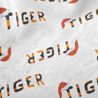 Playful Tiger Text Minky