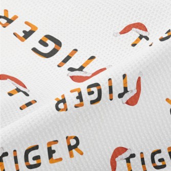 Playful Tiger Text Piqué