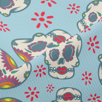 Retro Red Lips Skull Piqué