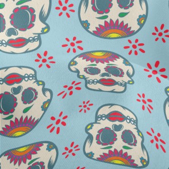 Retro Red Lips Skull Lightweight Performance Linen