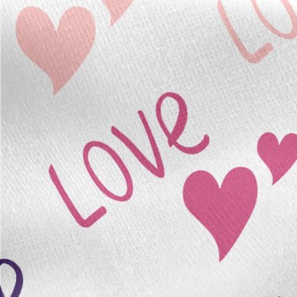 Gradual Love Words Jersey Backed Fleece
