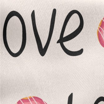 Love Words And Donuts Jersey Backed Fleece