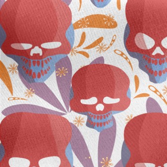 Evil Skull Face Jersey Backed Fleece