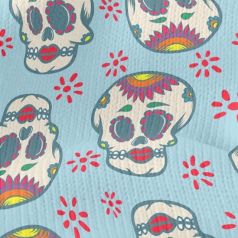 Retro Red Lips Skull Stretch Jersey