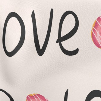 Love Words And Donuts Lightweight Cotton Poplin