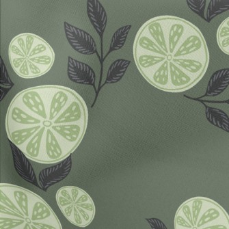 Lemon Slice Tea Lightweight Cotton Poplin