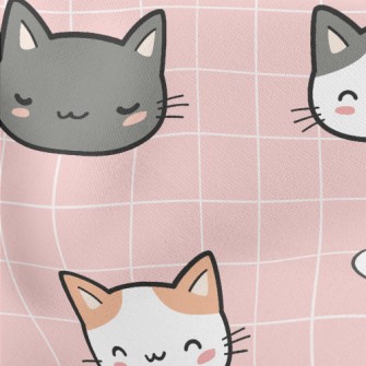 Kawaii Kitten Lightweight Cotton Poplin