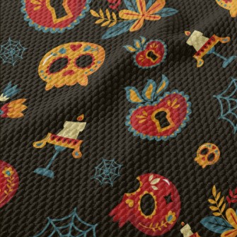 Candle Lock Day Of The Dead Birdseye Piqué