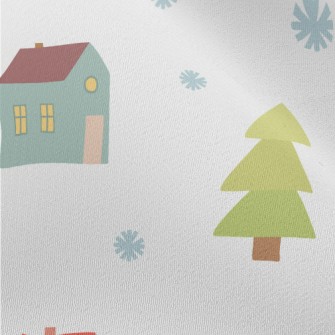 Snowflakes Small House Chiffon
