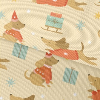 Christmas Sweater Dachshund Waterproof Oxford