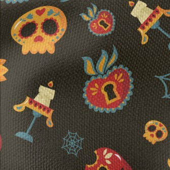 Candle Lock Day Of The Dead Waterproof Canvas
