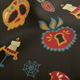 Candle Lock Day Of The Dead Athletic Mesh Flat Back