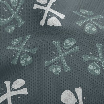 Two-color Double Skull Athletic Mesh Flat Back