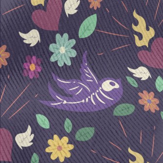 Flying Skeleton Bird Standard Corduroy