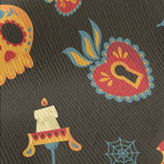 Candle Lock Day Of The Dead Standard Corduroy