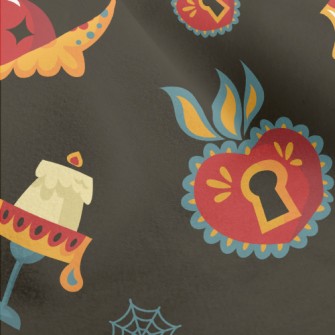 Candle Lock Day Of The Dead Micro Fleece