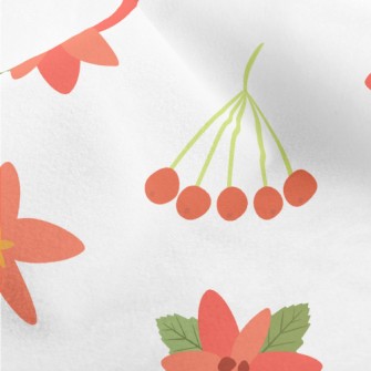 Christmas Red Berries Micro Fleece