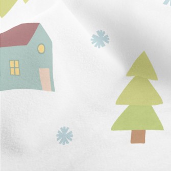 Snowflakes Small House Micro Fleece