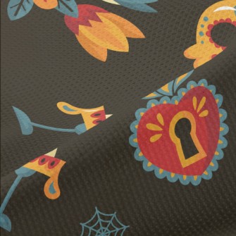 Candle Lock Day Of The Dead Piqué