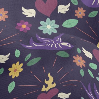 Flying Skeleton Bird Lightweight Performance Linen