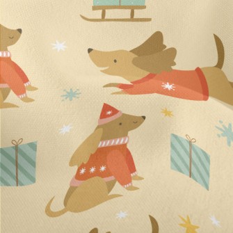Christmas Sweater Dachshund Lightweight Performance Linen