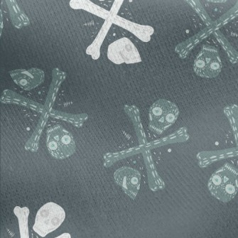 Two-color Double Skull Jersey Backed Fleece