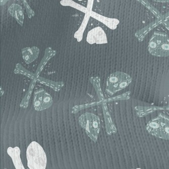 Two-color Double Skull Stretch Jersey