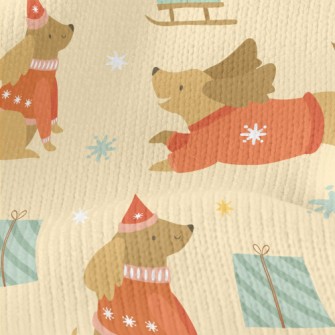 Christmas Sweater Dachshund Stretch Jersey
