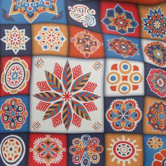 Abstract Art Flowers Chiffon