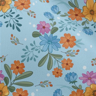 Cartoon Flowers Chiffon