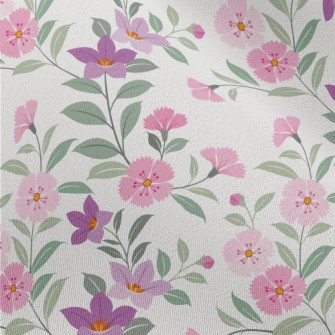 Cherry Blossoms With Purple Fl Chiffon