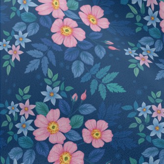 Hand Painted Watercolor Flower Chiffon