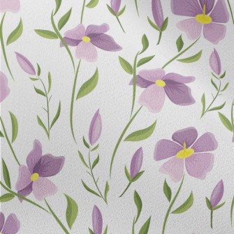 Cartoon Purple Flowers Chiffon