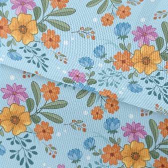 Cartoon Flowers Waterproof Oxford