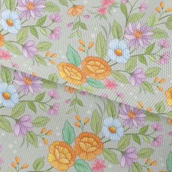 Cartoon Hand Drawn Flowers Waterproof Oxford