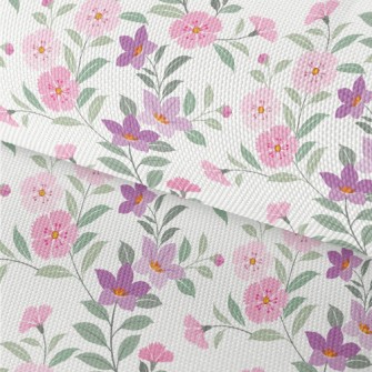 Cherry Blossoms With Purple Fl Waterproof Oxford