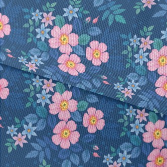 Hand Painted Watercolor Flower Waterproof Oxford