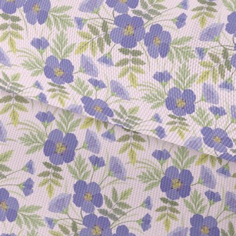 Blue Purple Flowers Waterproof Oxford