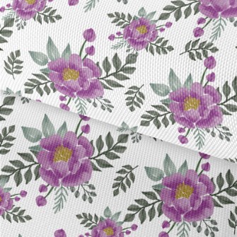 Watercolor Purple Roses Waterproof Oxford