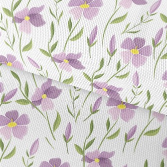 Cartoon Purple Flowers Waterproof Oxford
