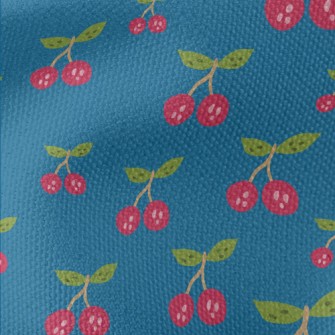 Hand Drawn Cherry Pattern Waterproof Canvas
