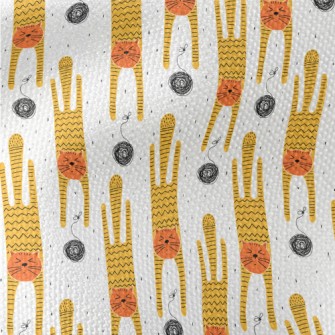 Cat Playing With A Ball Of Yar Waterproof Canvas