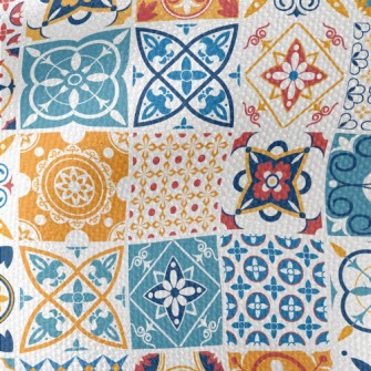 Moroccan Mosaic Pattern Waterproof Canvas