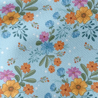 Cartoon Flowers Waterproof Canvas