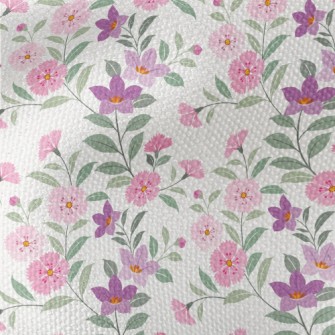 Cherry Blossoms With Purple Fl Waterproof Canvas