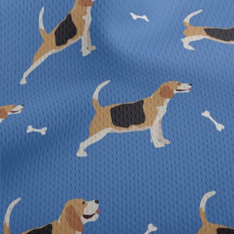 Beagle With Dog Bone Athletic Mesh Flat Back