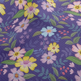 Purple Garden Athletic Mesh Flat Back