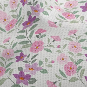 Cherry Blossoms With Purple Fl Athletic Mesh Flat Back