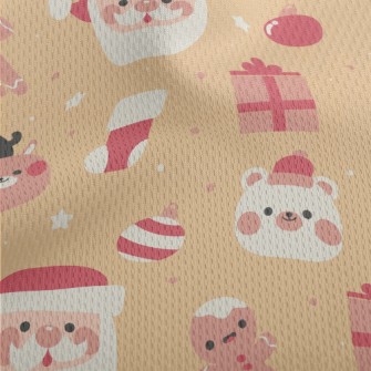 Kawaii Christmas Athletic Mesh Flat Back